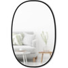 Hub Oval Mirror, Black Frame - Mirrors - 1 - thumbnail