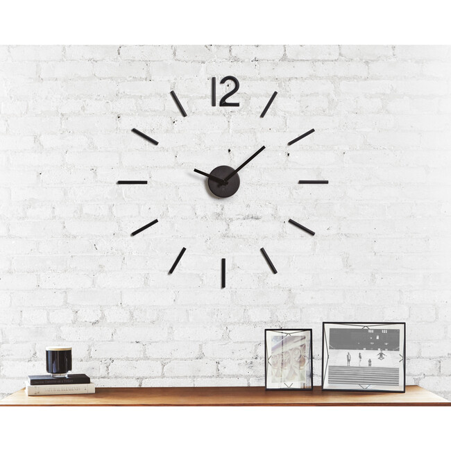 Blink Minimalist Wall Clock, Black - Clocks - 2