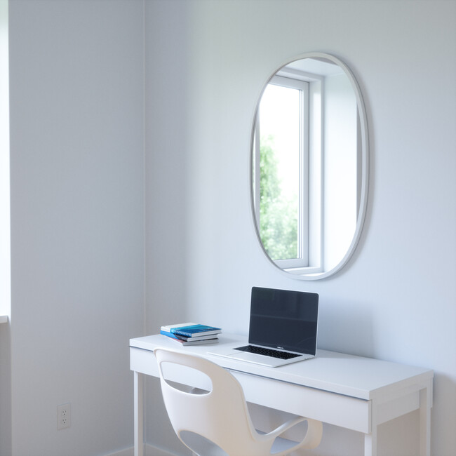 Hub Oval Mirror, Grey Frame