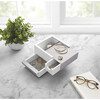 Stowit Mini Jewelry Box, White/Nickel - Jewelry Boxes - 2