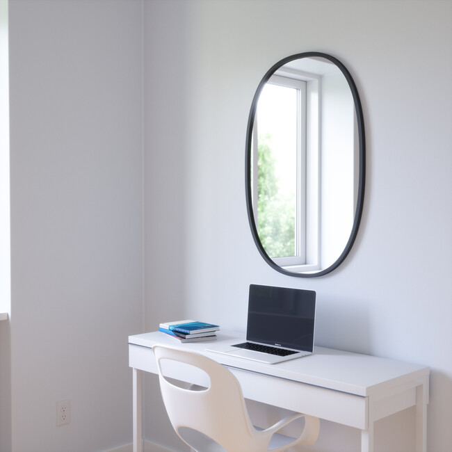 Hub Oval Mirror, Black Frame - Mirrors - 2