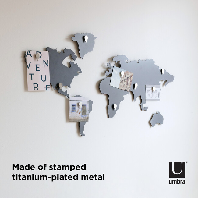 Mappit Magnetic Decorative Map Decor, Titanium - Wall Décor - 4