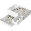 Stowit Mini Jewelry Box, White/Nickel - Jewelry Boxes - 3