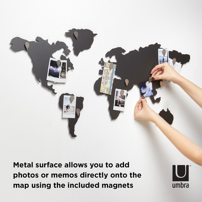 Mappit Magnetic Decorative Map Decor, Titanium - Wall Décor - 5