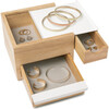 Stowit Mini Jewelry Box, White/Natural - Jewelry Boxes - 3 - thumbnail