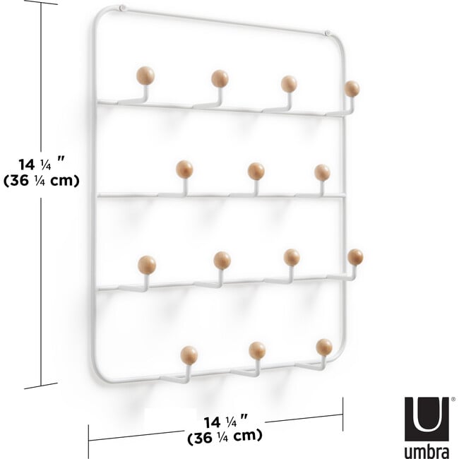 Estique Over the Door Organizer, White/Natural - Closet Organization - 6