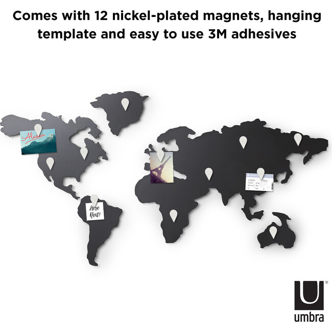 Mappit Magnetic Decorative Map Decor, Titanium - Wall Décor - 7