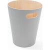 Woodrow Wastebasket, Grey - Wastebaskets - 1 - thumbnail