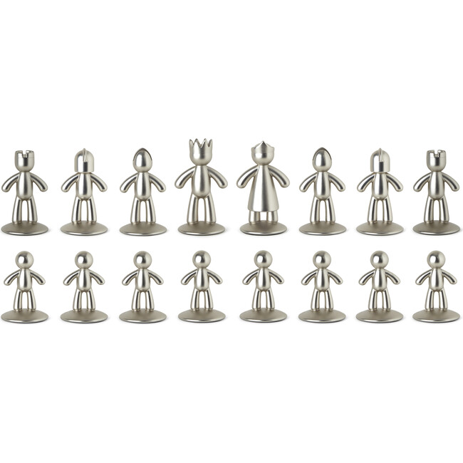 Buddy Modern Chess Set, Natural/Metal - Games - 7