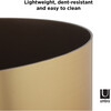 Metalla Wastebasket, Matte Brass - Wastebaskets - 4