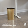 Metalla Wastebasket, Matte Brass - Wastebaskets - 5