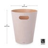 Woodrow Wastebasket, White - Wastebaskets - 6