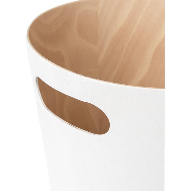 Woodrow Wastebasket, White - Wastebaskets - 9