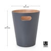 Woodrow Wastebasket, Charcoal - Wastebaskets - 7