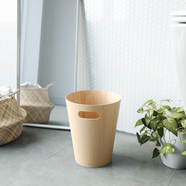 Woodrow Wastebasket, Natural - Wastebaskets - 8