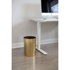 Metalla Wastebasket, Matte Brass - Wastebaskets - 7