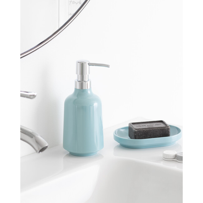 Step Melamine Soap Pump, Ocean Blue