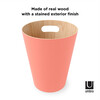 Woodrow Wastebasket, Coral - Wastebaskets - 3
