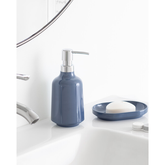 Step Melamine Soap Pump, Denim