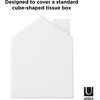 Casa Tissue Box Cover, White - Tissue Box Covers - 3