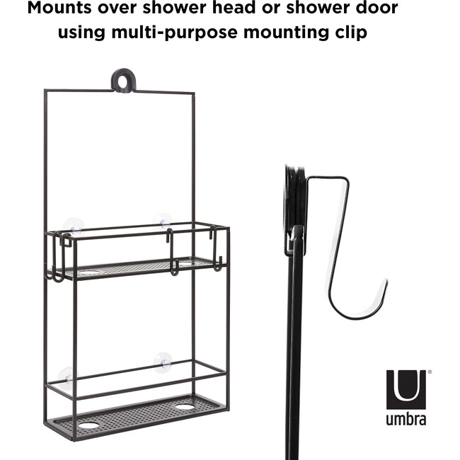 Cubiko Shower Caddy, Black - Bathroom Accessory Sets - 3