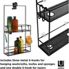 Cubiko Shower Caddy, Black - Bathroom Accessory Sets - 4