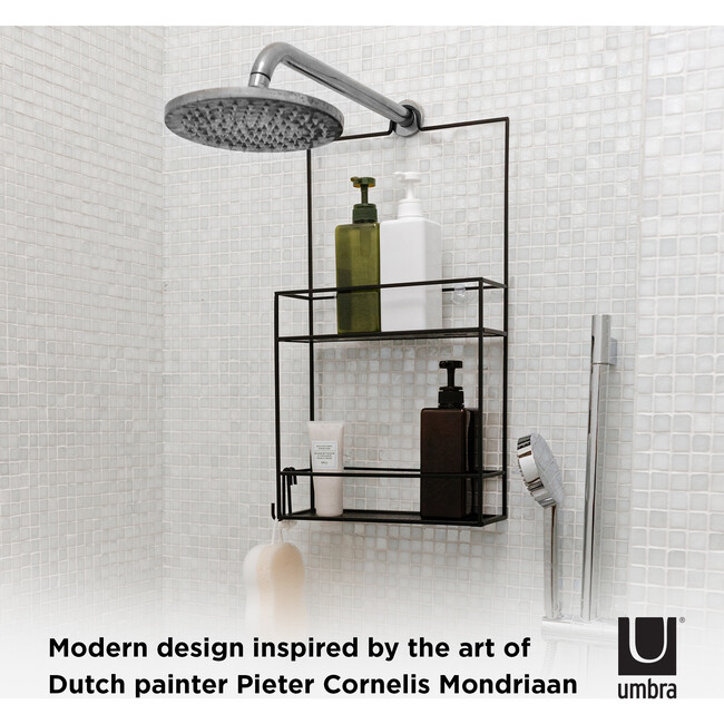 Cubiko Shower Caddy, Black - Bathroom Accessory Sets - 7