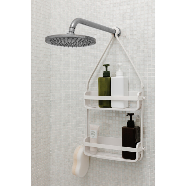 Flex Shower Caddy, White - Bathroom Accessory Sets - 3