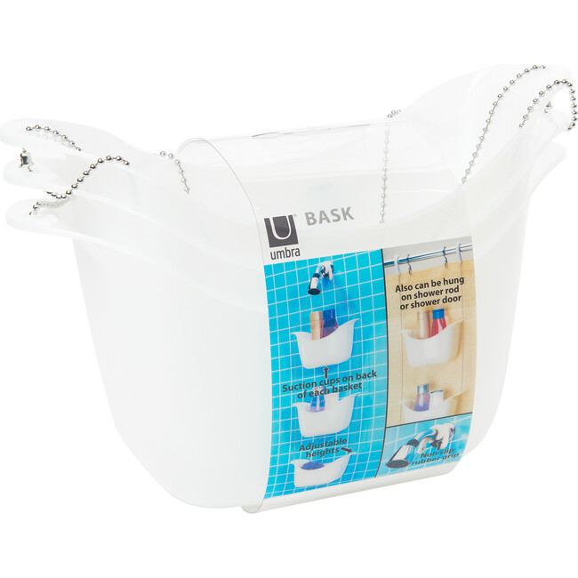Bask Shower Caddy, White - Bathroom Accessory Sets - 3