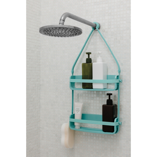 Flex Shower Caddy, Surf Blue - Bathroom Accessory Sets - 9