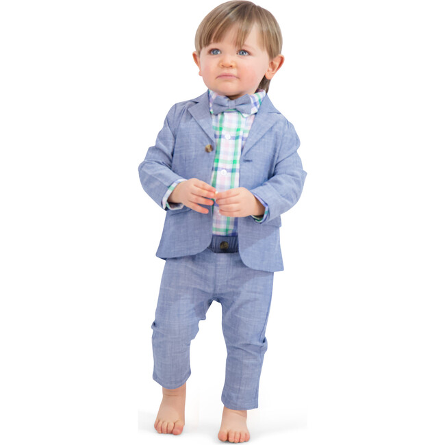 Infant Chambray Suit Set, Blue