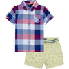 Infant Plaid Button Down Shirt, Red - Shirts - 1 - thumbnail