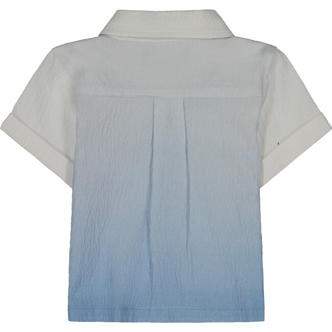 Infant Ombre Button Down Shirt, White - Shirts - 4