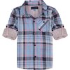Plaid Button Down Shirt, Light Blue - Shirts - 1 - thumbnail
