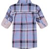 Plaid Button Down Shirt, Light Blue - Shirts - 3