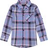 Plaid Button Down Shirt, Light Blue - Shirts - 4