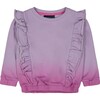 Ruffle Sweatshirt Legging Set, Purple - Sweatshirts - 2