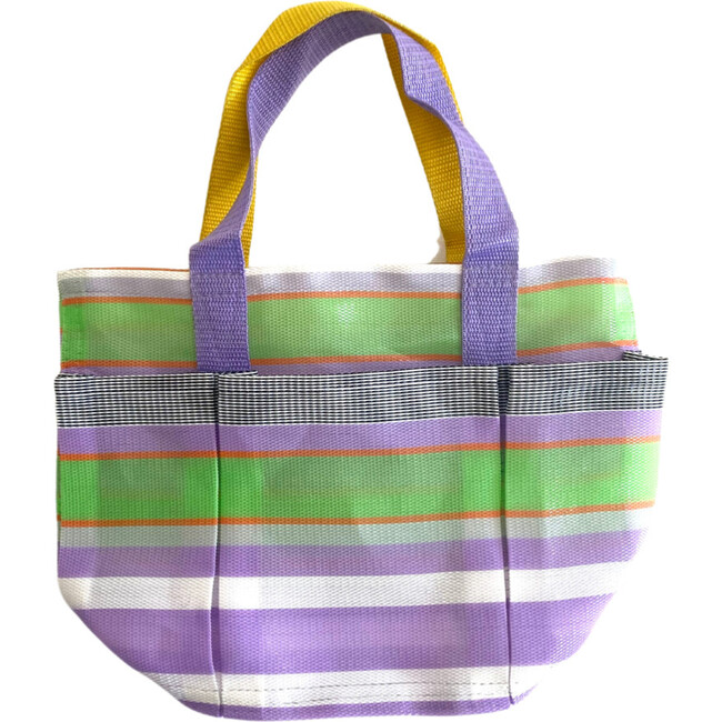 Lavender Checks Garden Pockets Galore Bag