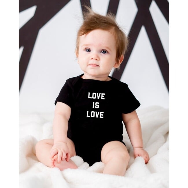 Exclusive Love is Love Bodysuit, Black - Onesies - 2