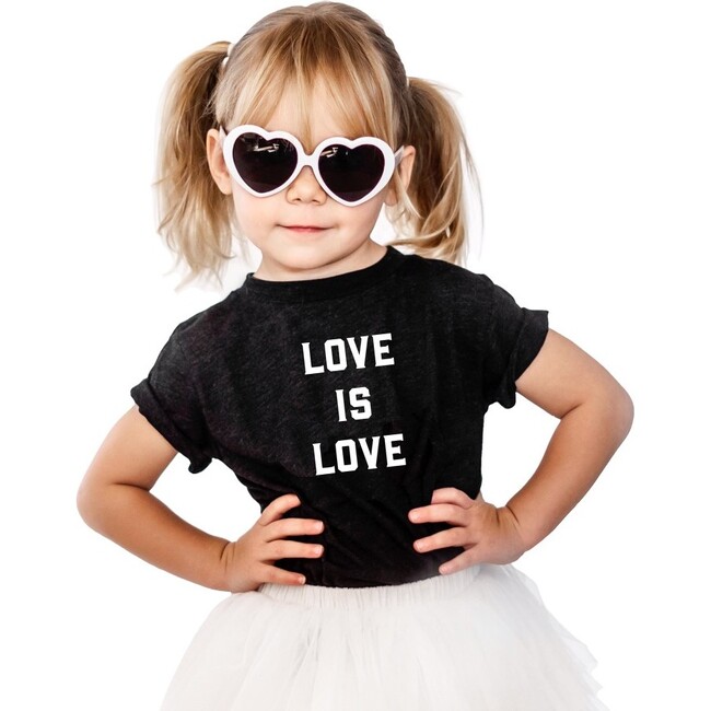 Exclusive Love is Love T-shirt, Charcoal Black - T-Shirts - 2