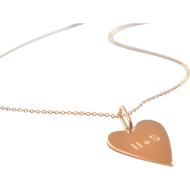 Engravable Amaya Heart Necklace on Curb Chain