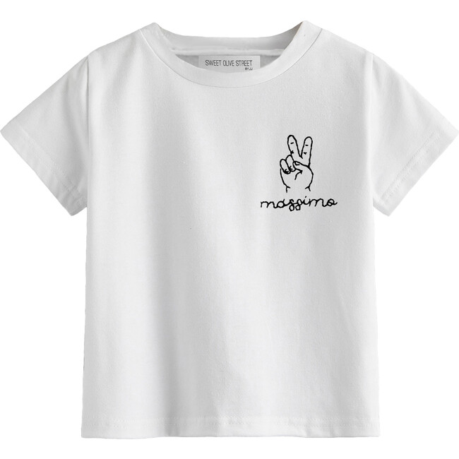 Hand Embroidered This Many Birthday Tee Number 2, White - Tees - 1