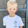 Hand Embroidered This Many Birthday Tee Number 5, White - Tees - 2