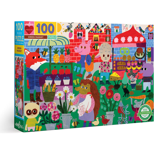 Green Market 100 Piece Puzzle - Puzzles - 1