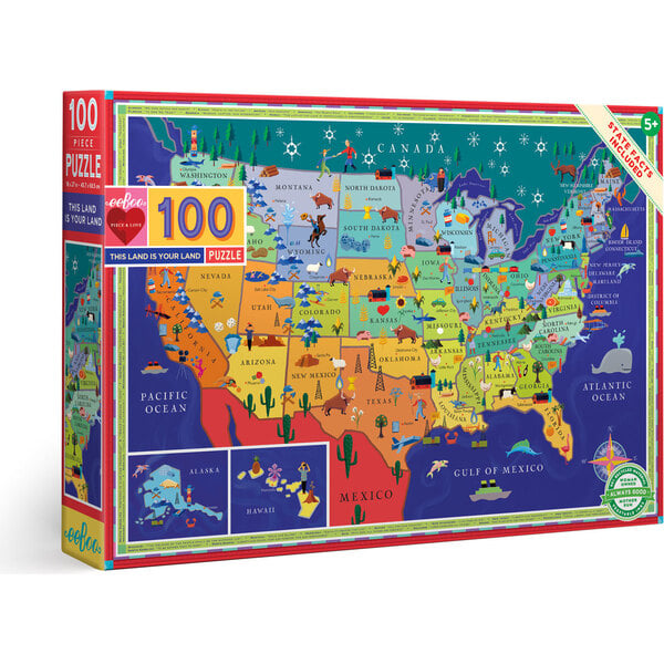 This Land is Your Land 100-Piece Puzzle - eeBoo Puzzles | Maisonette