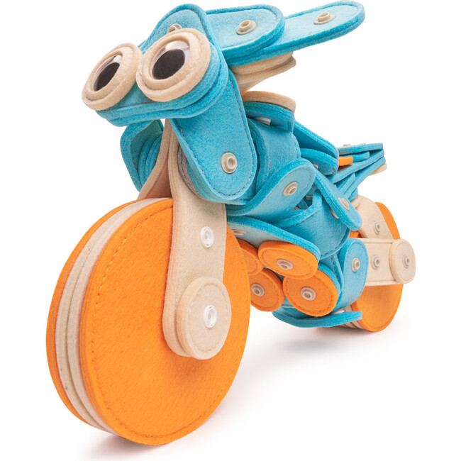 Sportbike 68-Piece Felt Building Kit - STEM Toys - 3