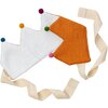 Apricot Linen Crown, Multicolored Pom Poms - Hats - 3