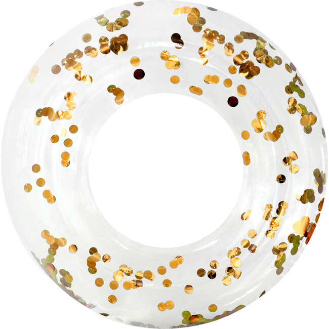 Cue the Confetti! Ring Float, Gold - Pool Floats - 1