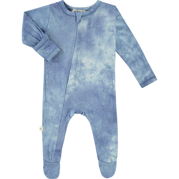 Footie Zipper Romper, Blue - Paige Lauren Sleepwear | Maisonette