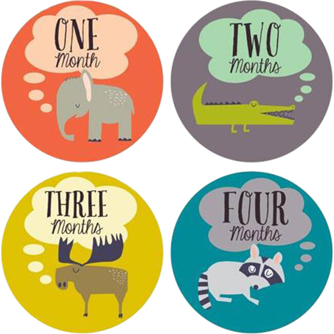 Little Animal Lover Monthly Baby Stickers - Keepsakes & Mementos - 1